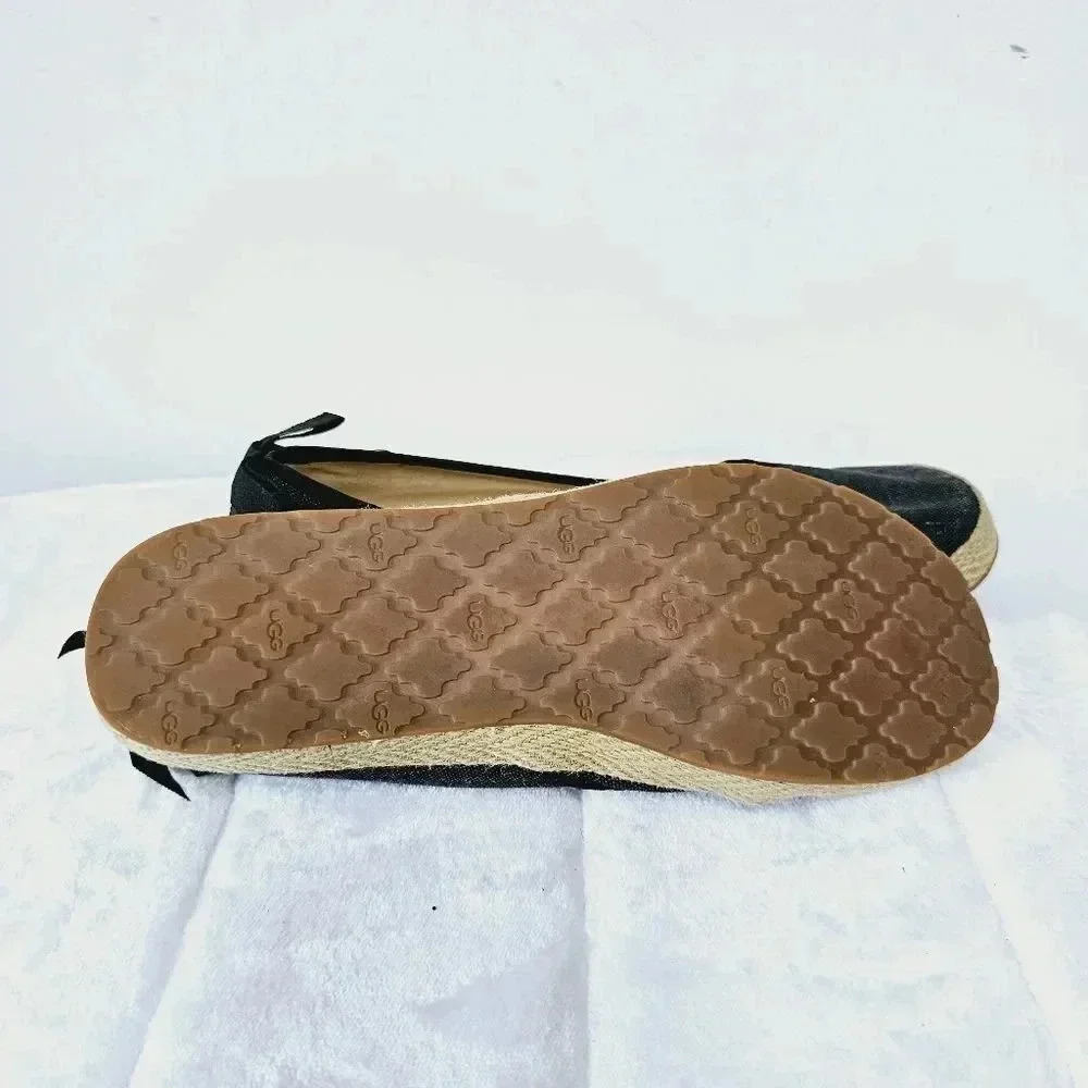 UGG black canvas espadrille flats 6.5 - Picture 11 of 13